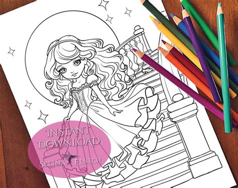 Cinderella Cute Fairy Tales Princesses And Fables Coloring Pagedigi