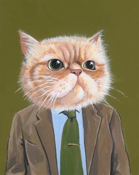 Cat In Clothes Adorable Paintings By Heather Mattoon Cat Art Cat