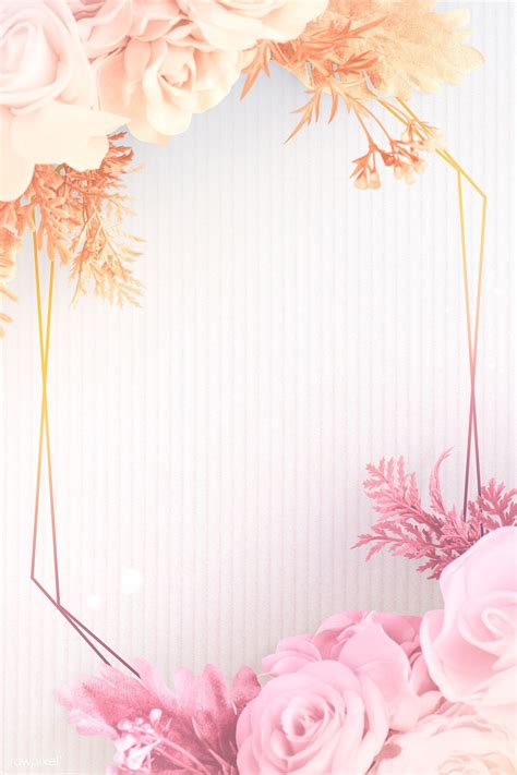 Blank Golden Floral Frame Design Premium Image By