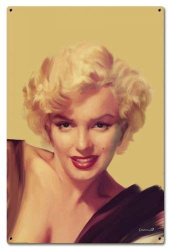 The Look Gold Marilyn Monroe Metal Sign 16 X 24 Inches Marilyn Monroe