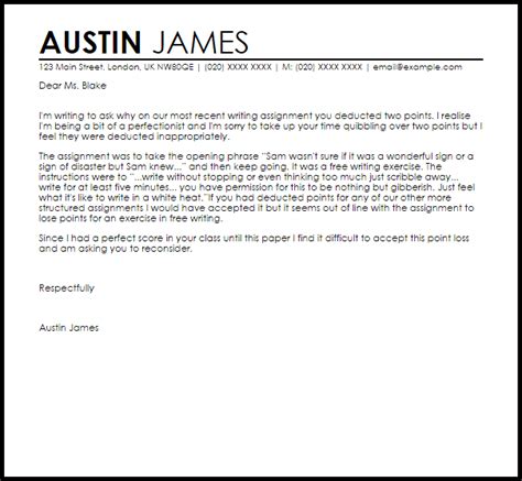 Grade Appeal Letter | Appeal Letters | LiveCareer