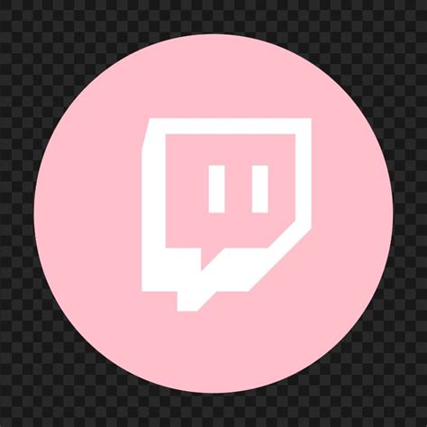 Hd Light Pink Twitch Tv Round Icon Transparent Png Citypng
