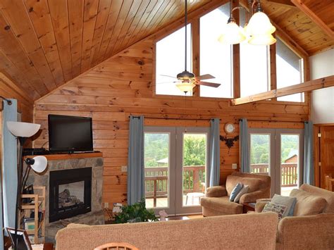 Maggie Valley Cabin Rental Two Story Log Cabin Whot Tub Mountain