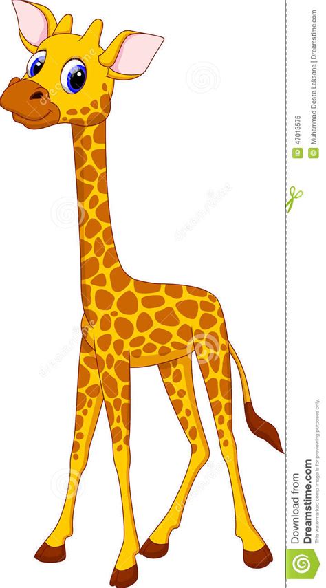 Cute Giraffe Cartoon Stock Illustration Image 47013575