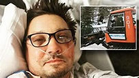 Jeremy Renner shares photo from hospital bed after snowplow accident ...