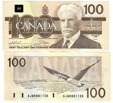 Canada 100 Dollars 1988 aUNC "AJW" Thiessen-Crow – Davenport-Banknotes