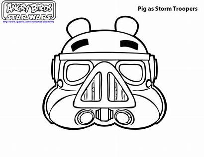 Angry Birds Coloring Wars Pages Star Pig