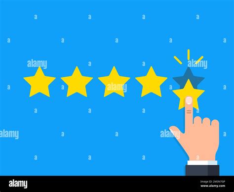 Positive Feedback Concept Business Hand Give Five Star Rating