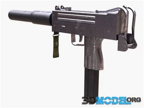 D Model Mac Submachine Gun Pbr