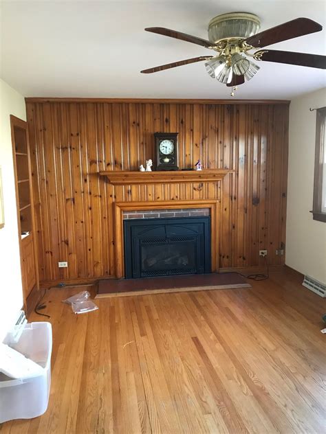 Existing Knotty Pine Paneling Will Be Painted Wall Color Unless You