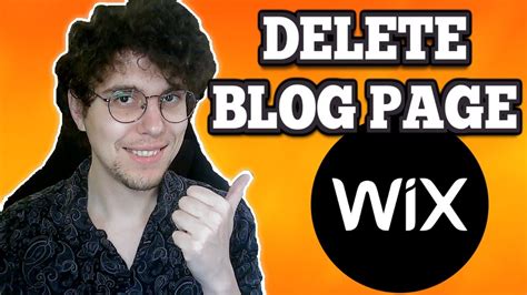 How To Delete Blog Page On Wix Youtube