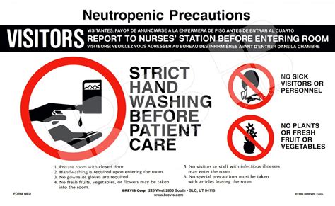 Critical Care And Neutropenic Precautions Sign Brevis