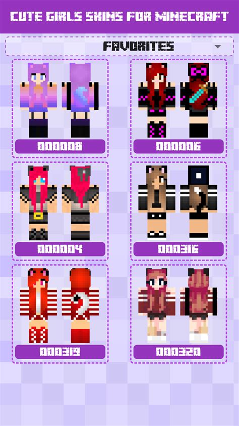 Cute Girls Skins For Minecraft Peappstore For Android