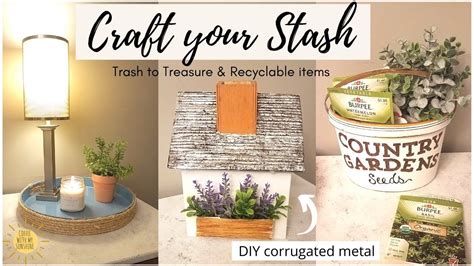 Diy Trash To Treasure And Recyclable Items Farmhouse Home Decor Craft