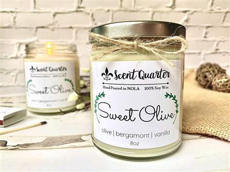 Sweet Olive Scented Soy Candle Handmade