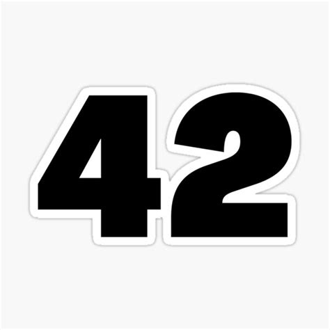 Racing Number 42 Sticker For Sale By Mxnumbers Redbubble