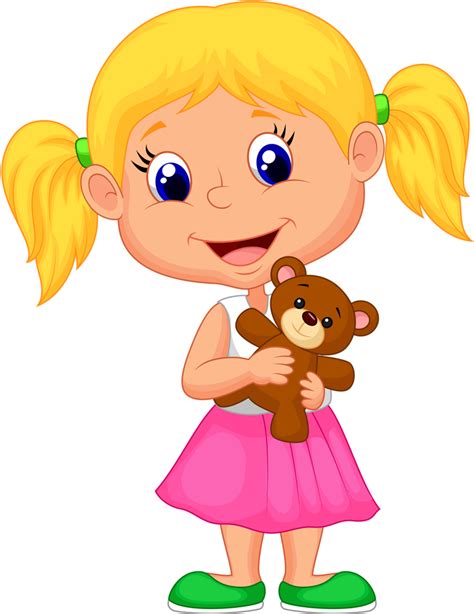 Little Girl Clipart Png Download Cute Cartoon Girl Kids Transparent