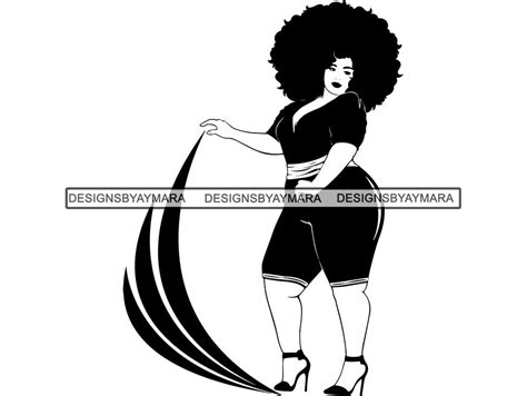 afro beautiful black woman svg bbw big and bougie queen diva classy la designsbyaymara