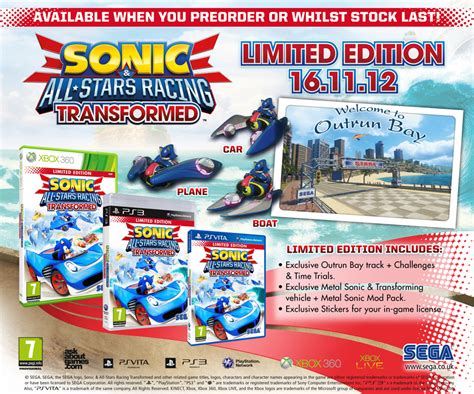 Sonic And All Stars Racing Transformed Limited Edition Wii U