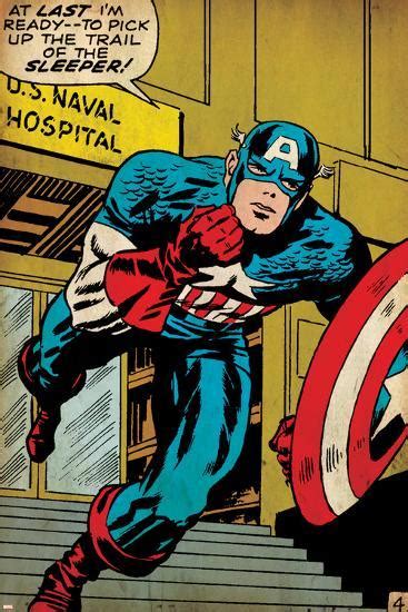 Marvel Comics Retro Captain America Comic Panel Us