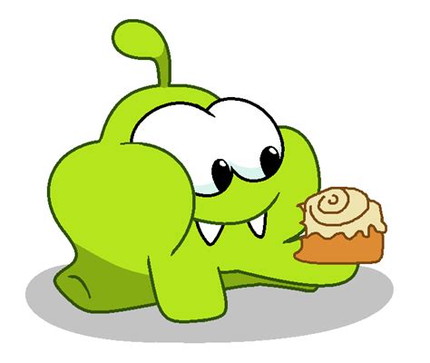 Om Nom Eating Cinnamon Roll By Adrianmacha20005 On Deviantart