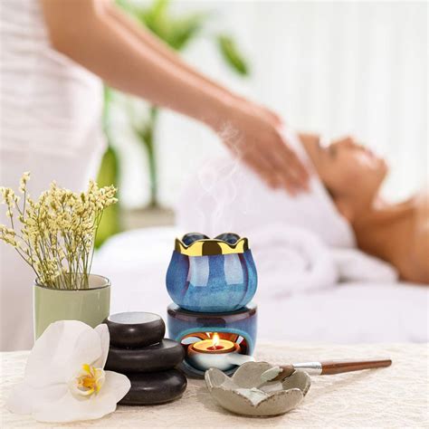 Comsaf Wax Melt Burners Essential Oil Burner Set Of 2 Aromatherapy
