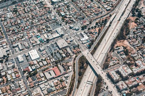 Los Angeles Streets From Above Aerial Shot Free Stock Photo Picjumbo
