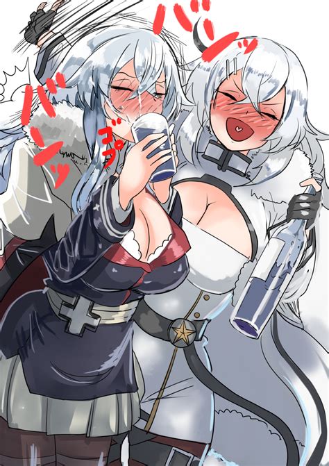 Hey Taisyou Gangut Azur Lane Graf Zeppelin Azur Lane Azur Lane Silver Hair Highres