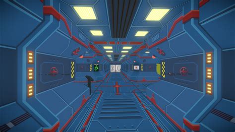 Pixel Sci Fi Corridor 3d Model By Funkfz 07fd902 Sketchfab