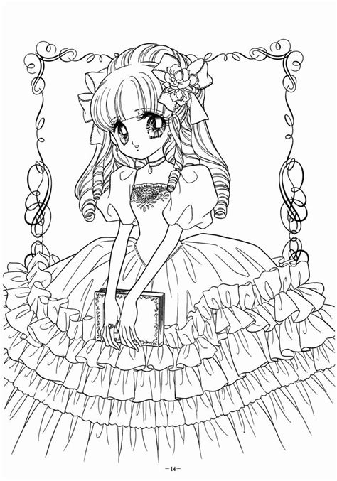 Anime Coloring Pages Princess Coloring And Drawing