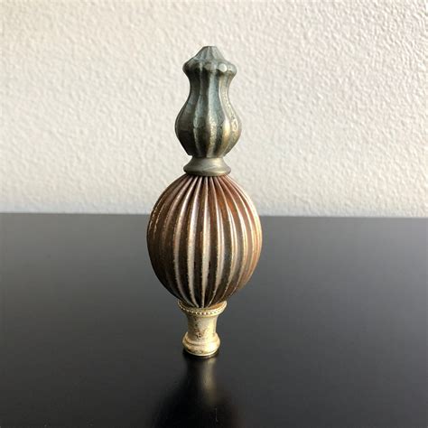 Vintage Brass And Copper Lamp Finial Modern Lamp Finial Metal Finial