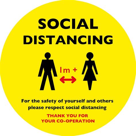 Social Distancing 1 Metre Plus Anti Slip Floor Stickers