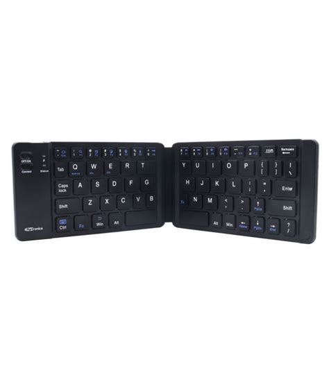 Portronics Chickletwireless Rechargeable Foldable Keyboard Black Por