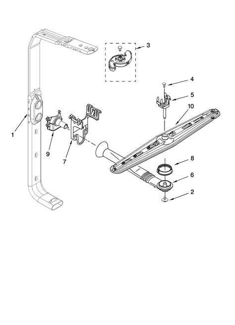 Kitchenaid whisper quiet dishwasher parts diagram.dishwasher parts diagram. KITCHENAID Dishwasher Upper rack and track Parts | Model ...
