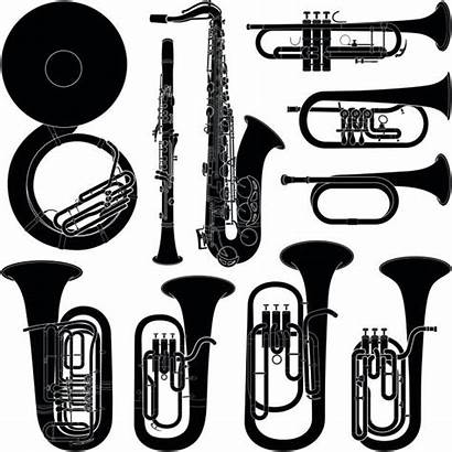Silhouette Instrument Vector Musical Tuba Illustration Instruments