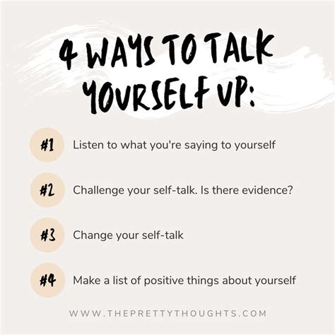 4 Ways To Talk Yourself Up Positive Self Talk Self Talk Positivity