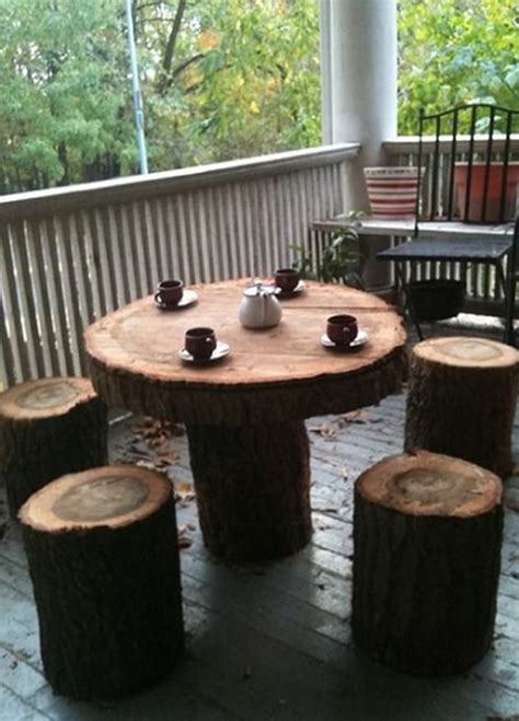 Wonderful Tree Stump Furniture Ideas Tree Stump Table Garden Table