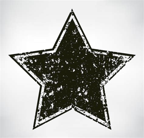 Premium Vector Grunge Star Icon