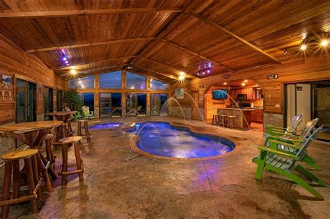 Gatlinburg Cabin Rentals In The Smoky Mountains Indoor Pool Design