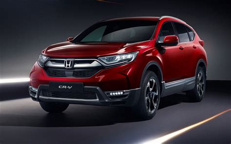 Download Wallpapers Honda Cr V 2019 4k Exterior Front View New Red