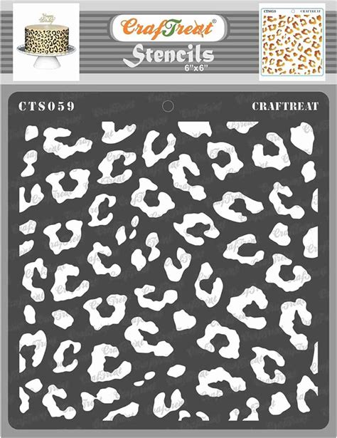 Craftreat Reusable Cheetahleopard Print Stencils For Painting On Wood