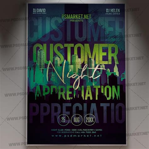 Customer Appreciation Night Flyer Psd Template Psdmarket Psd