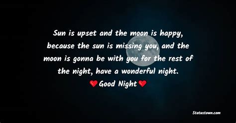 Sun Is Upset And The Moon Is Happy Because The Sun Is Missing You And