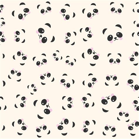 Plano De Fundo Padrão Sem Emenda Do Panda Bonito Ilustração Vetorial