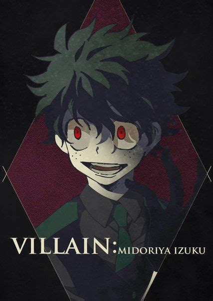 Au Villain Midoriya Villain Deku Villain Hero Academia Characters