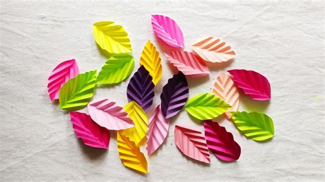 How To Make Paper Flower Leavespaper Leaves Craft Diy Easy Paper