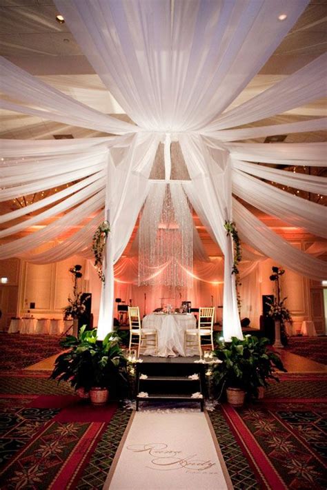 Canopy In Ballroom For Sweetheart Table Wedding Reception Decorations