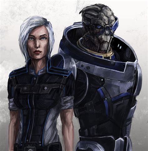 Artstation Female Shepard And Garrus Fan Art