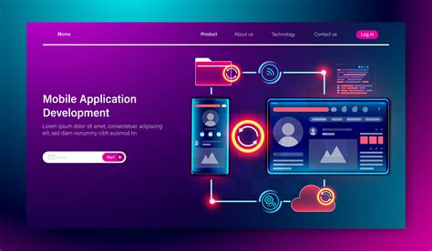 Mobile Application Development Concept Mobile Programming Coding Multi