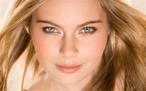 Hd Wallpaper Amanda Blondes Blue Close Up Eyes Faces Magazine